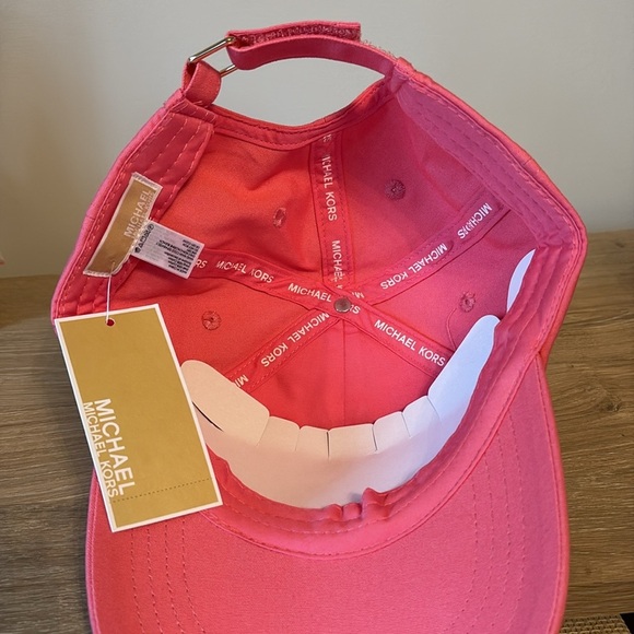 MICHAEL KORS Monogram MK Logo Baseball Hat 538802C Pink NWT main image 4